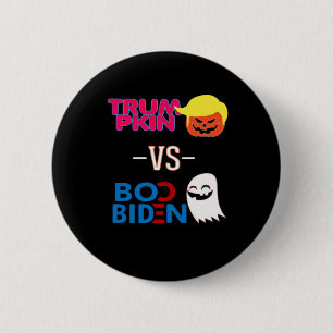Macaron Rond 5 Cm Funky Trumpkin Vs Boo Biden Classe Design Hallowee