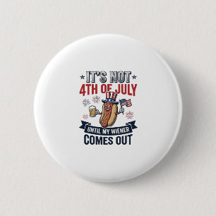 Macaron Rond 5 Cm Funny 4th Of July Hot Dog Vintage Patriotic Shirt_