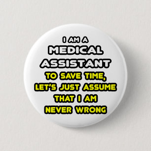 Macaron Rond 5 Cm Funny Adjoint Médicale T-shirts et cadeaux