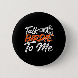 Macaron Rond 5 Cm Funny Badminton Humour Smash Shuttle Birdie Sport