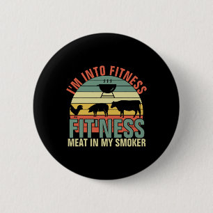 Macaron Rond 5 Cm Funny Bbq Je Suis Dans La Forme Fit'ness Viande Da