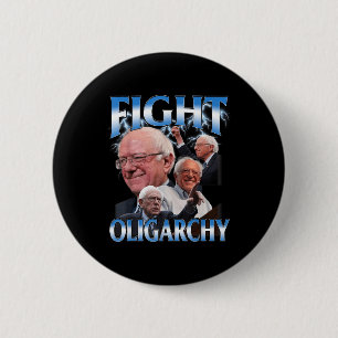 Macaron Rond 5 Cm Funny Bernie Sanders Chemise Combattre l'oligarchi