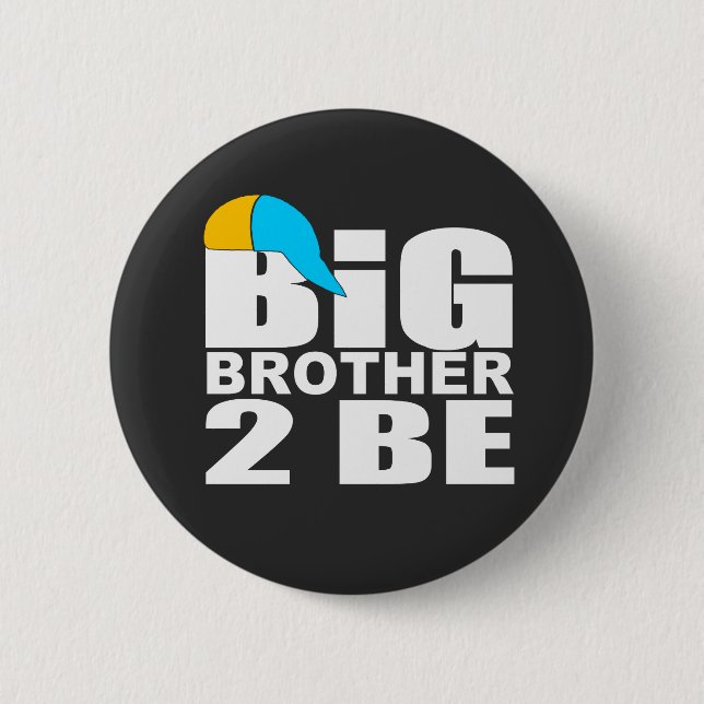 Macaron Rond 5 Cm funny big brother to be (Devant)