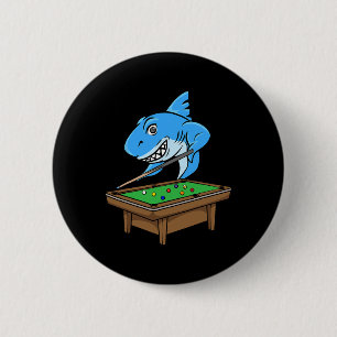 Macaron Rond 5 Cm Funny Billard Pool Shark Hall Snooker Joke Billi