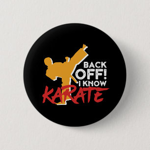 Macaron Rond 5 Cm Funny Black Belt Arts martiaux Je connais Karate