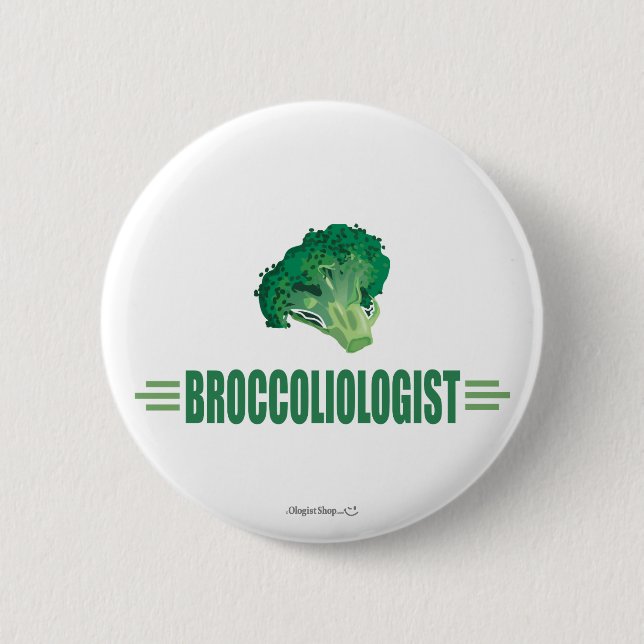 Macaron Rond 5 Cm Funny Brocoli (Devant)