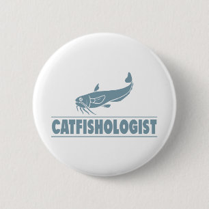 Macaron Rond 5 Cm Funny Catfishologist Catfish Fishing, Cook, Eat