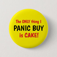 Funny Covid Panic Acheter Cake Yellow Button