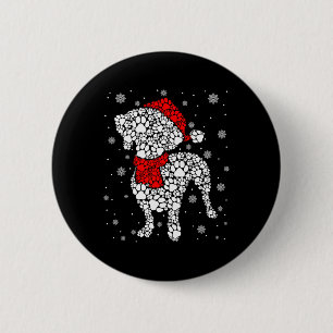 Macaron Rond 5 Cm Funny Dachshund Chien Paws Noël Noël Noël Noël Noë