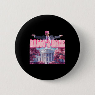 Macaron Rond 5 Cm Funny Daddys Accueil Trump Pink 2024 Reprendre l'A