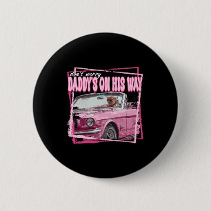 Macaron Rond 5 Cm Funny Daddy's Home Trump Pink 2024 Take America Ba