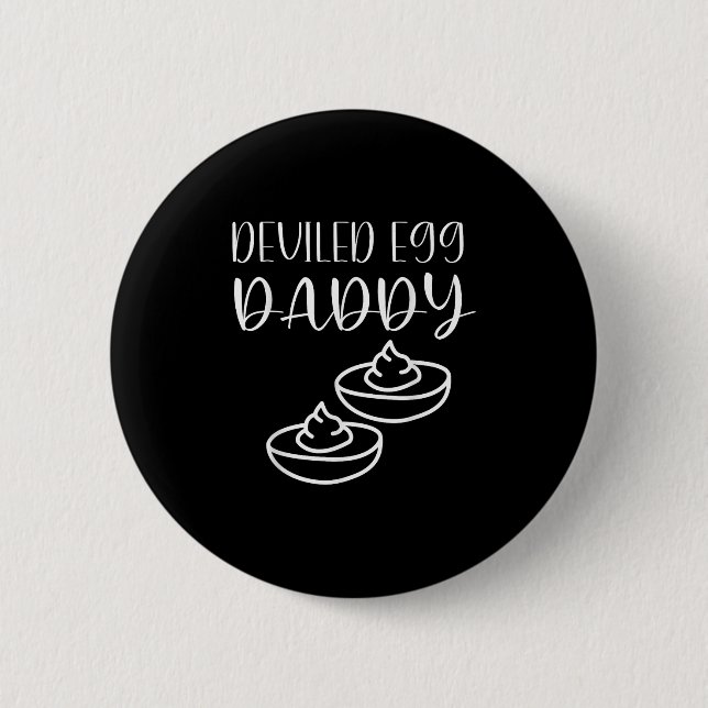 Macaron Rond 5 Cm Funny Deviled Egg Daddy  (Devant)