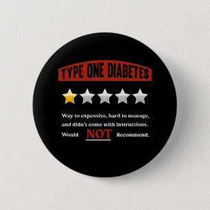 Macaron Rond 5 Cm Funny Diabetes Joke Diabetic Humor
