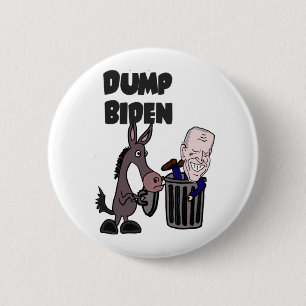 Macaron Rond 5 Cm Funny Dump Joe Biden Cartoon
