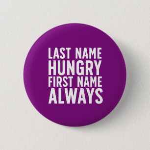 Macaron Rond 5 Cm Funny Eating Last Name Hungry First Name Always