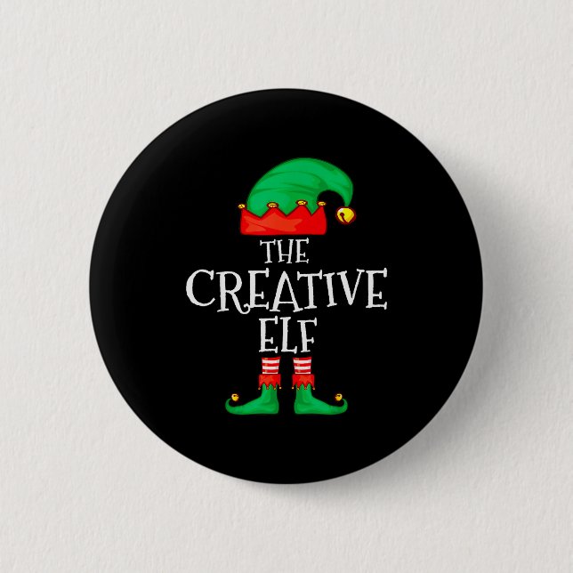 Macaron Rond 5 Cm Funny Elf Family Christmas Creative Elf Sweater Me (Devant)