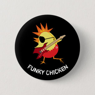 Macaron Rond 5 Cm Funny Funky Chicken