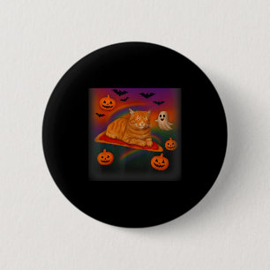 Macaron Rond 5 Cm Funny Galaxy Chat Dans L'Espace Chat Riding Pizza