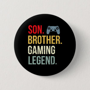 Macaron Rond 5 Cm Funny Gaming Boys Men Gamer Brother