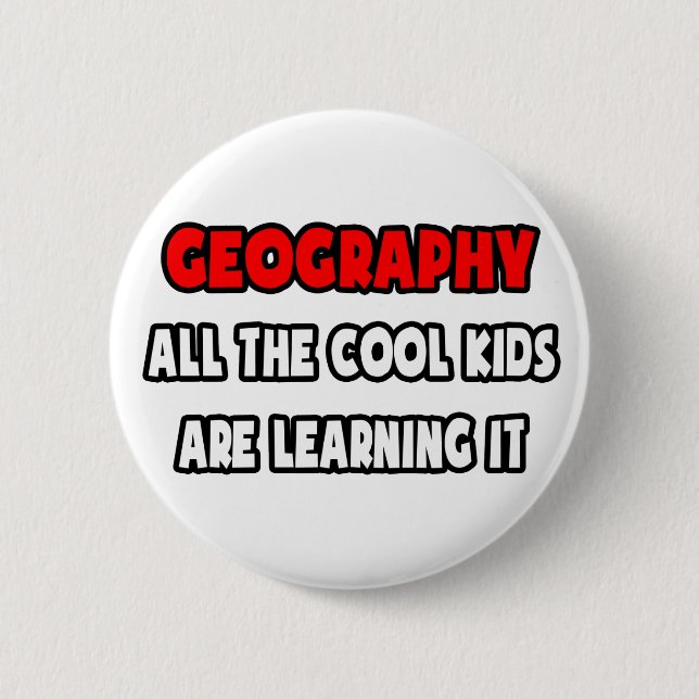 Macaron Rond 5 Cm Funny Geography Teacher Shirts and Gifts (Devant)