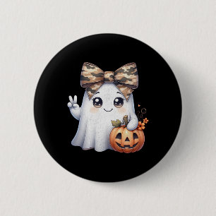 Macaron Rond 5 Cm Funny Halloween Camouflage Camo Ghost Hello Huntin