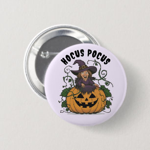 Macaron Rond 5 Cm Funny Halloween sorcière