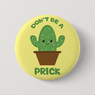 Macaron Rond 5 Cm Funny Humour Cactus