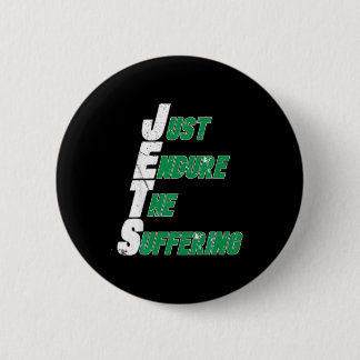 Macaron Rond 5 Cm Funny Jets Just Endure The Suffering Football 