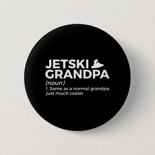 Macaron Rond 5 Cm Funny Jetski Grandpa (Devant)