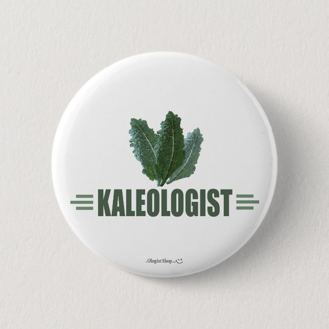 Macaron Rond 5 Cm Funny Kale (Devant)