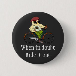 Macaron Rond 5 Cm Funny Kawaii Cycliste Bird sur vélo Inspiration
