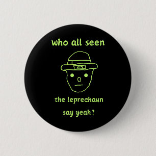 Macaron Rond 5 Cm Funny Leprechaun Amateur Sketch meme Irish St Part