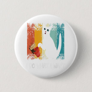 Macaron Rond 5 Cm Funny Meowy amoureux des chats Retro cat je fais c
