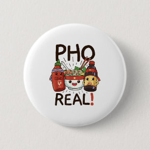 Macaron Rond 5 Cm Funny Pho Threads Co. Fun Vietnamese Pho Noodle So