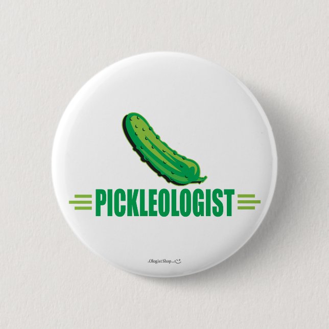 Macaron Rond 5 Cm Funny Pickleologiste (Devant)