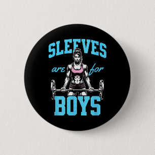Macaron Rond 5 Cm Funny Poids Bodybuilding Femme Manches Jok