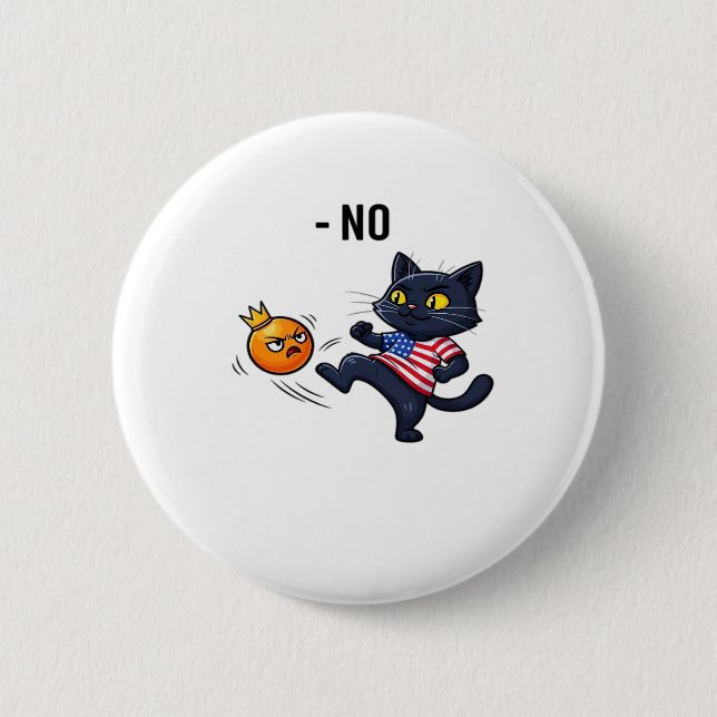 Macaron Rond 5 Cm Funny Political Meme No Cat (Devant)