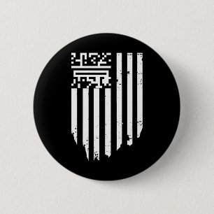 Macaron Rond 5 Cm Funny Qr President Trump Dance Code