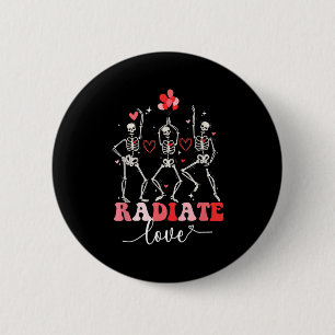 Macaron Rond 5 Cm Funny Radiate Love Valentine X-ray Tech Radiologie