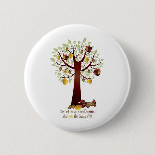 Macaron Rond 5 Cm Funny Rotten Apple Family Tree