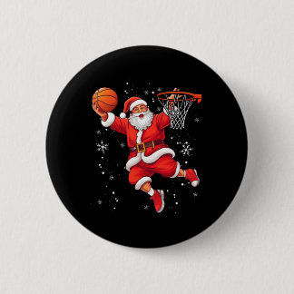 Macaron Rond 5 Cm Funny Santa Claus Playing Sketll Merry Christmas B