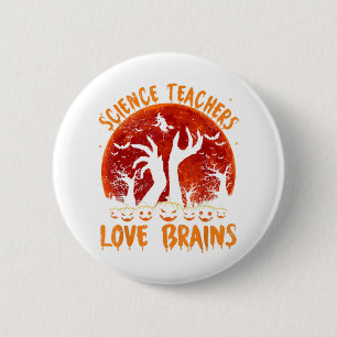 Macaron Rond 5 Cm Funny Science Enseignants aiment le cerveauEnseign