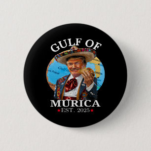 Macaron Rond 5 Cm Funny Trump Chemise Golfe De Murica Est 2025 Trump