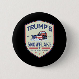 Macaron Rond 5 Cm Funny Trump Snowflake Service Élection 202