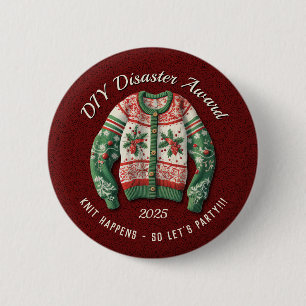 Macaron Rond 5 Cm Funny Ugly Sweater