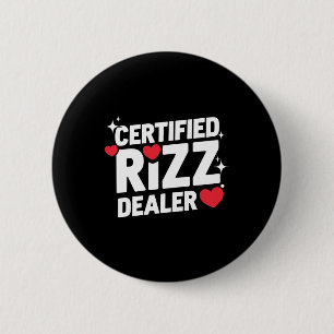 Macaron Rond 5 Cm Funny Valentine revendeur de Rizz certifié Gen Alp
