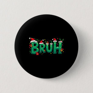 Macaron Rond 5 Cm Funny Xmas Bruh