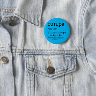 Macaron Rond 5 Cm Funpa Comme Un Grand-Père Seulement Glacière