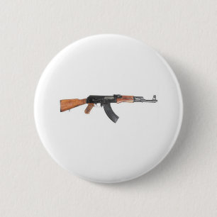 Macaron Rond 5 Cm Fusil d'assaut d'AK47