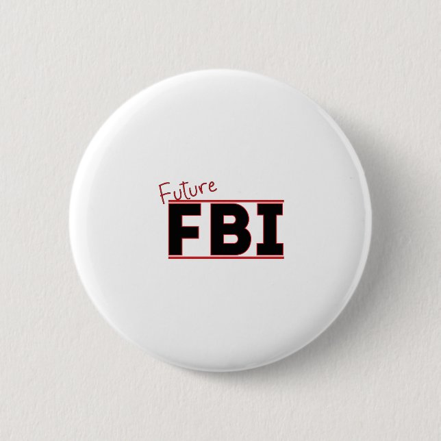 Macaron Rond 5 Cm Futur FBI (Devant)